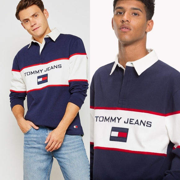 tommy jeans 90s rugby shirt